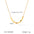 Wholesale stainless steel 18K gold small square transport necklace