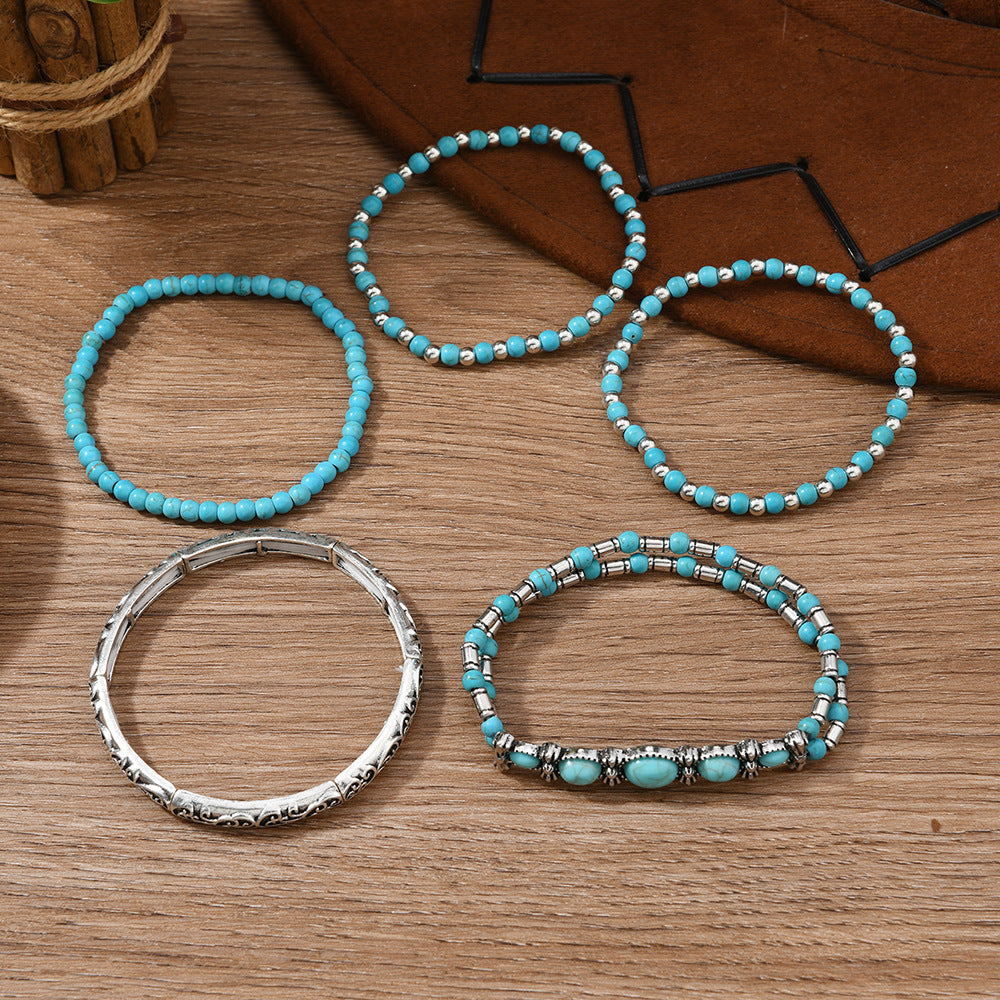 Wholesale Turquoise vintage beaded bracelet