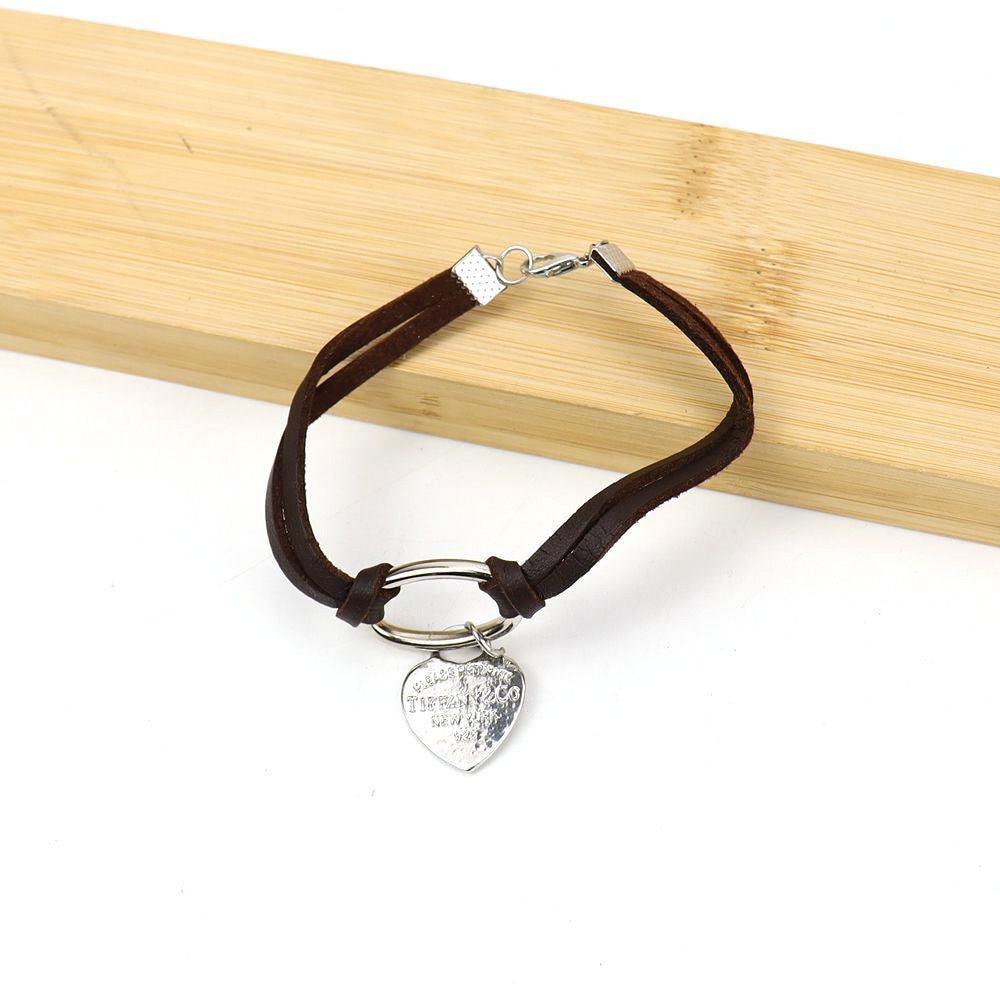 Wholesale Black Alloy Bow Heart Bracelet - Trendy Fashion Jewelry Accessory for Gift Resale