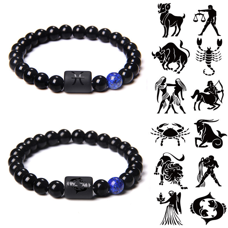 Wholesale Twelve Zodiac Signs Stone Beads Bracelet ACC-BT-Ruiz002