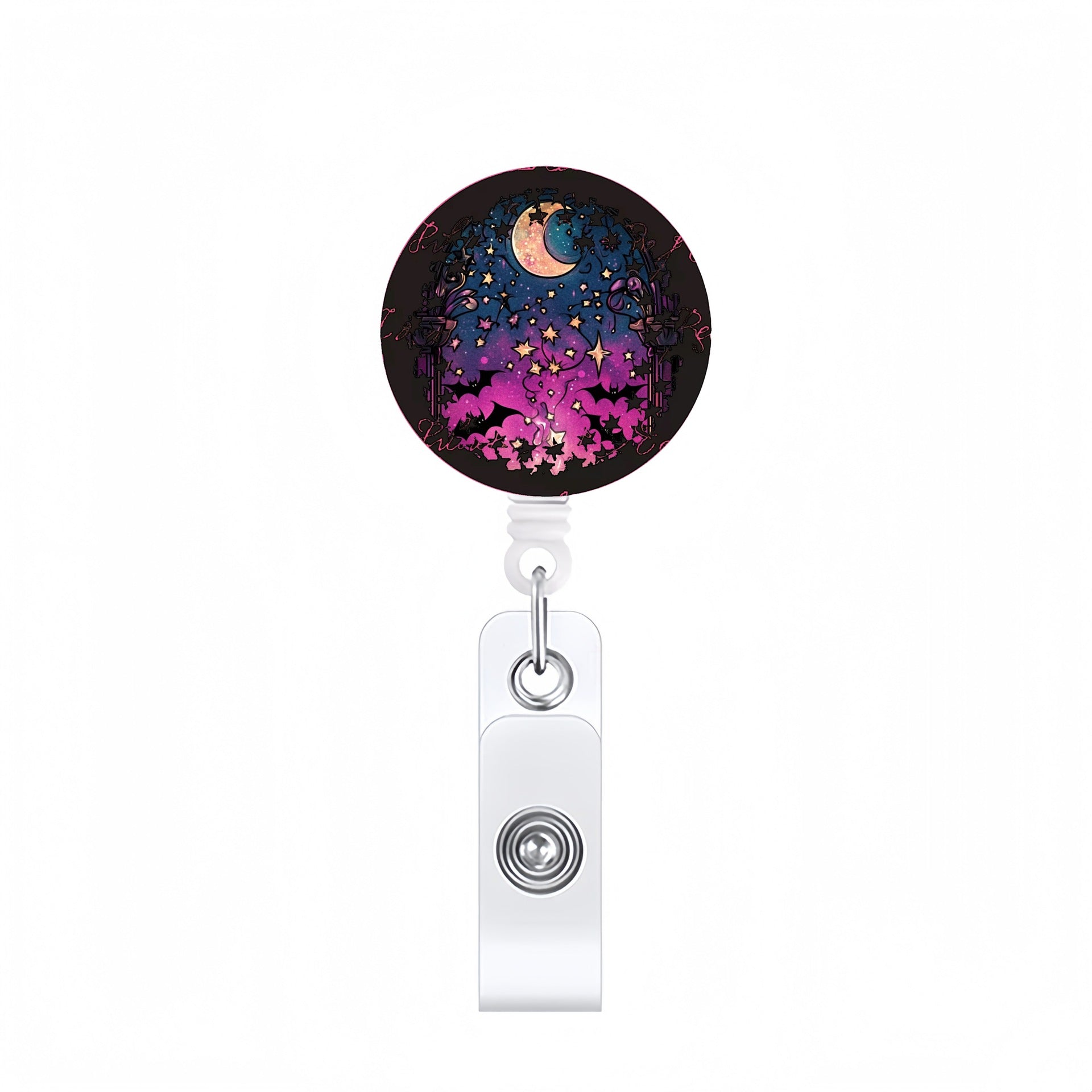 Wholesale Halloween Acrylic Retractable Clip Badge Keychain