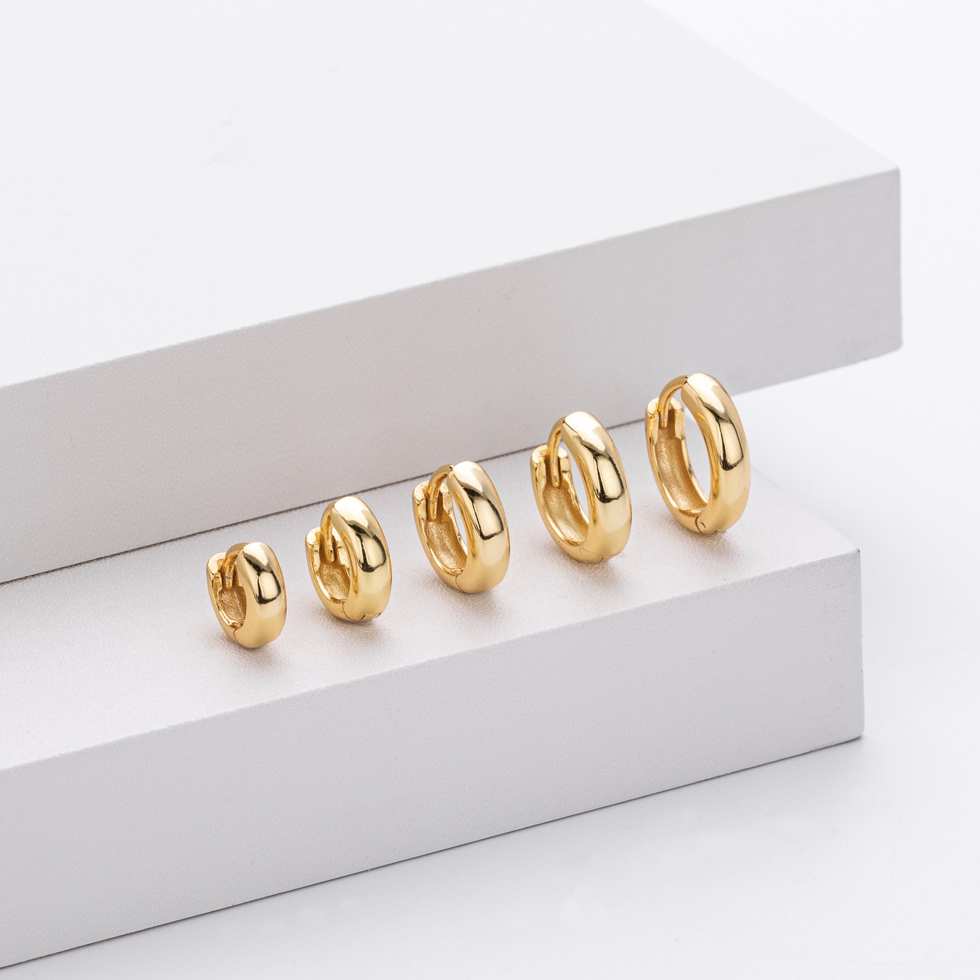 Wholesale  S925 Sterling Silve Light Luxury  Popular Simple Hollow Tube Earrings