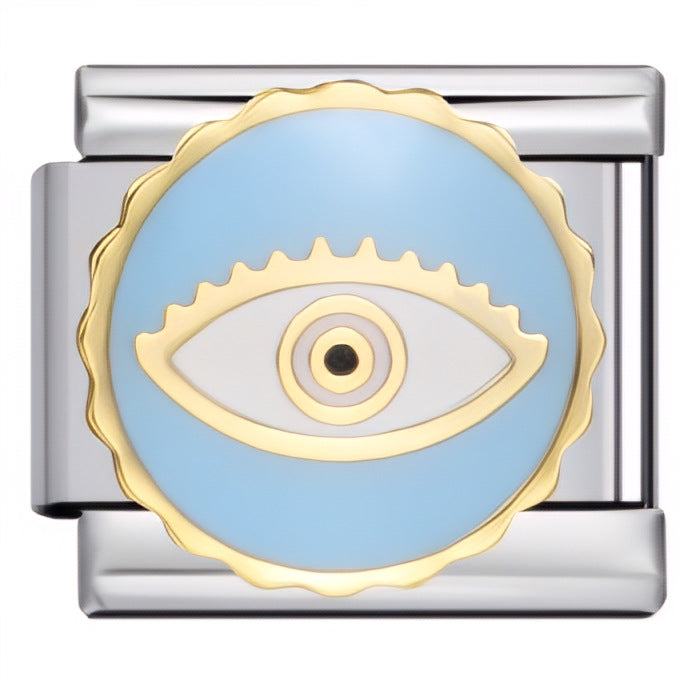 Wholesale Italian Charm Bracelet 9mm DIY Splicing Colorful Star Eyes Stainless Steel Composable Bracelet