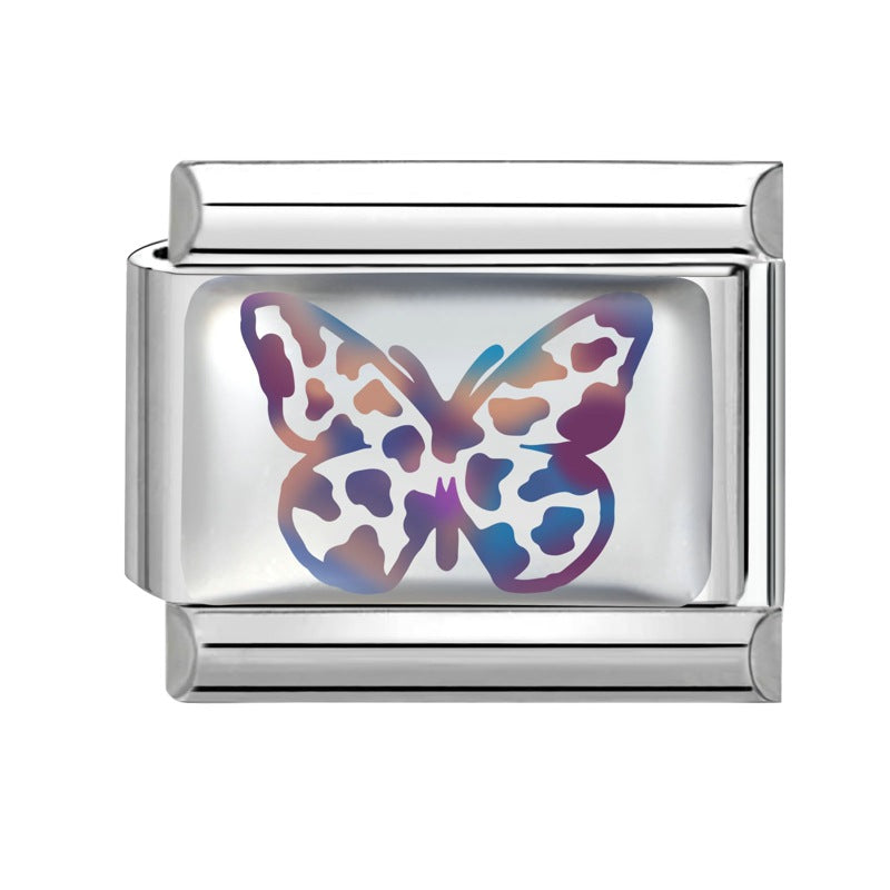 Wholesale 9mm Italian Charm Starter Bracelets DIY square Single Section Creative Stainless Steel Composable Bracelet