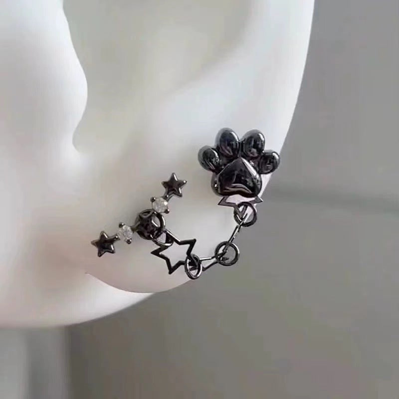 Wholesale  Love Cross Chain Tassel Ear Nail Earrings