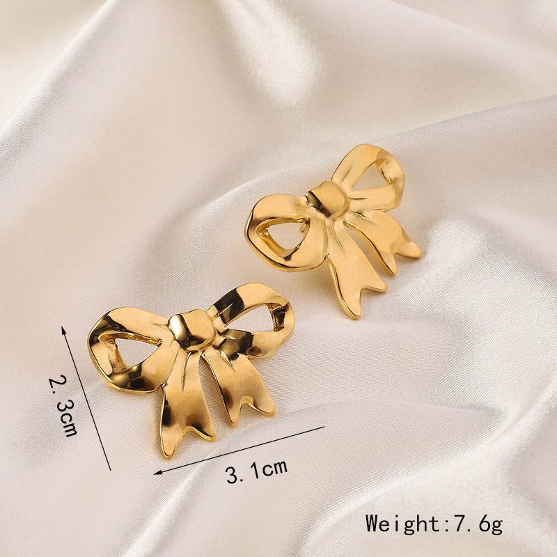 Wholesale Stainless Steel Irregular Exaggerated Earrings ACC-ES-RuiX012