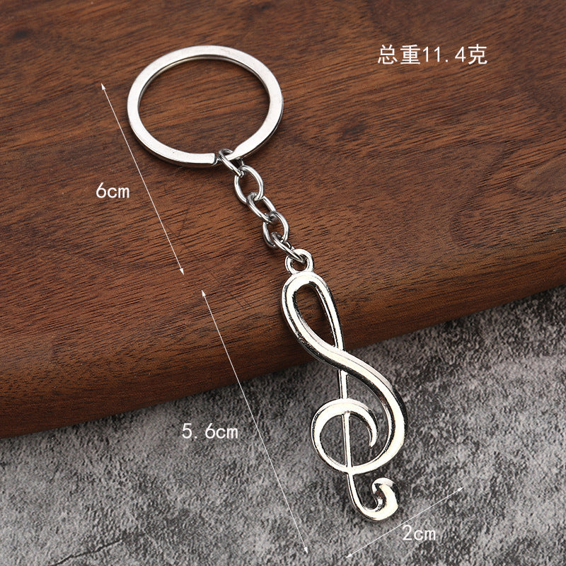 Wholesale Creative Musical Note Metal Keychain