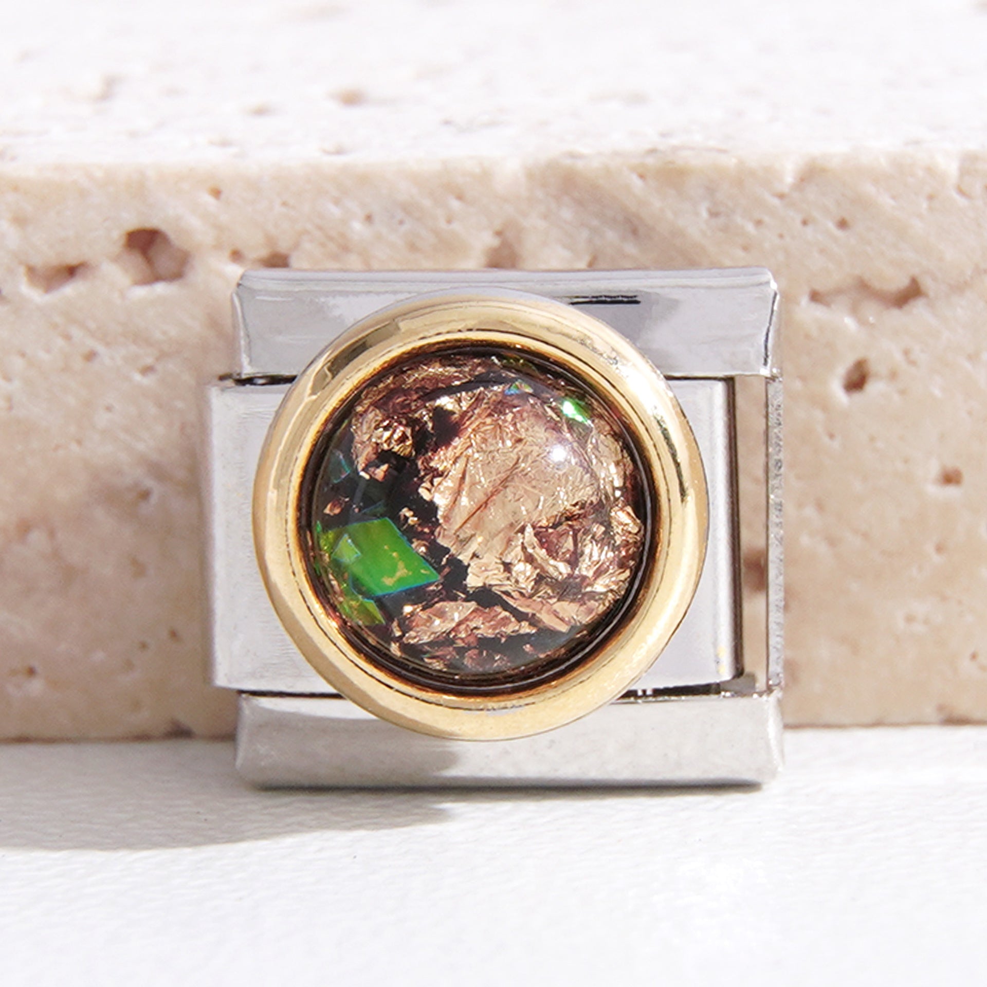 Wholesale  9mm Italian Charm Starter Bracelets DIY square Single Section Creative Stainless Steel Composable Bracelet
