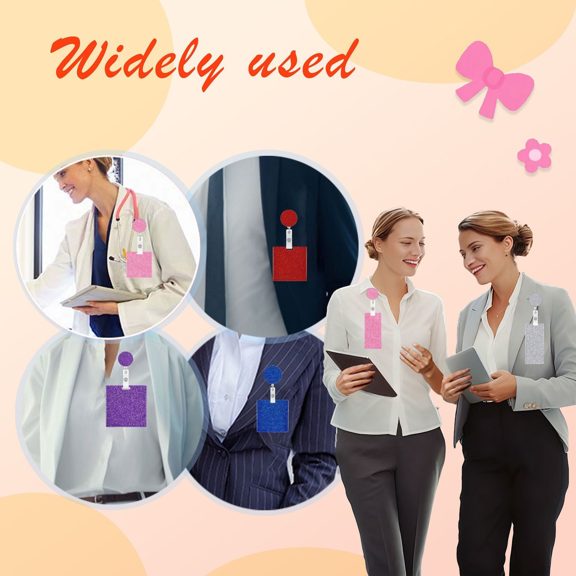 Wholesale DIY Flatback glitter   Acrylic Flatback Badge Reels Retractable Keychain DIY Accessories