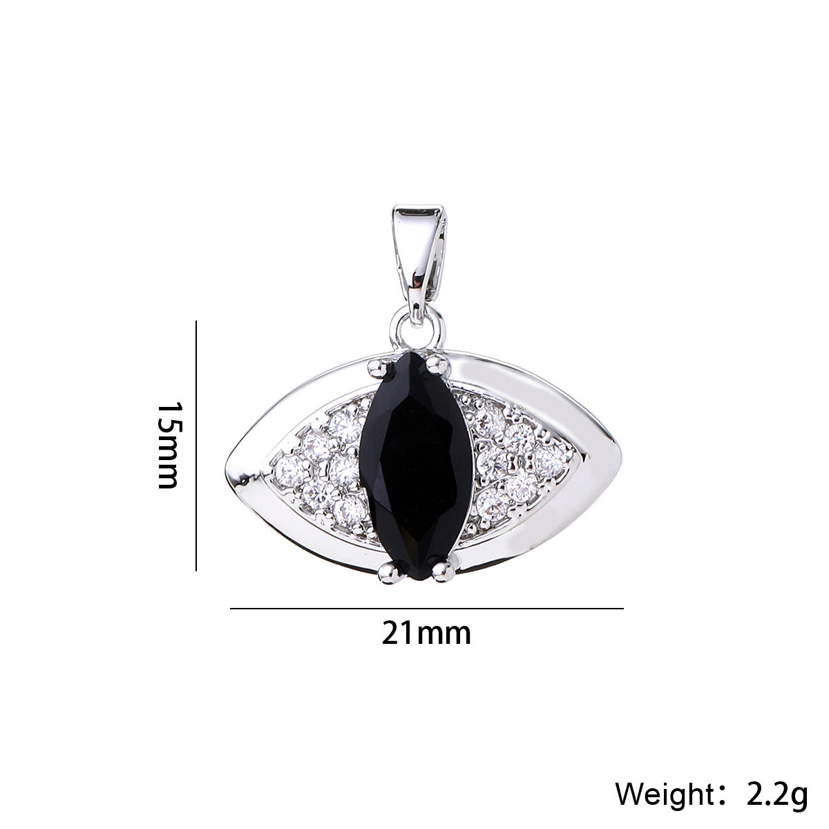 Wholesale 14K Gold Plated Brass Evil Eye Pendant Micro Set Zircon Dark Style Necklace Charm Fashion Accessory For Layering Jewelry Gift Resale