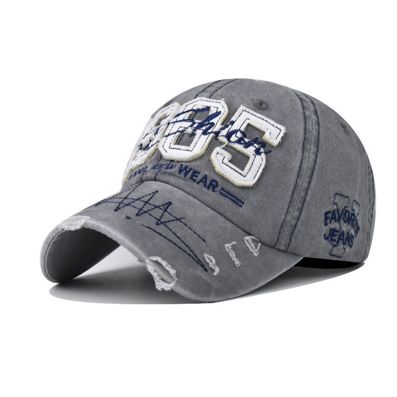 Wholesale Casual 1985 Letter Embroidered Distressed Cotton Baseball Cap For Everyday Summer Outdoor Style
