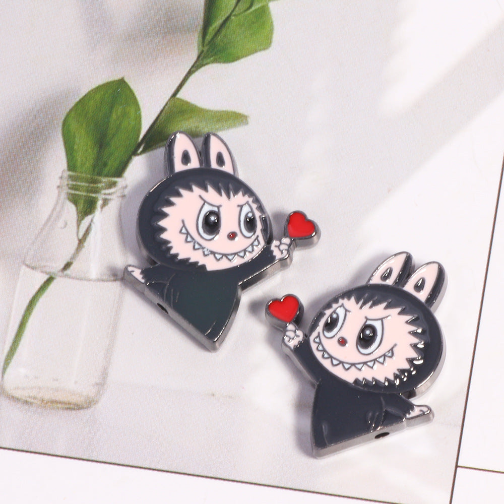 Wholesale Alloy 10pcs Cute Cartoon Beads DIY Bead Accessories