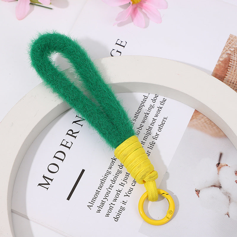 Wholesale hand-woven plush rope Keychains