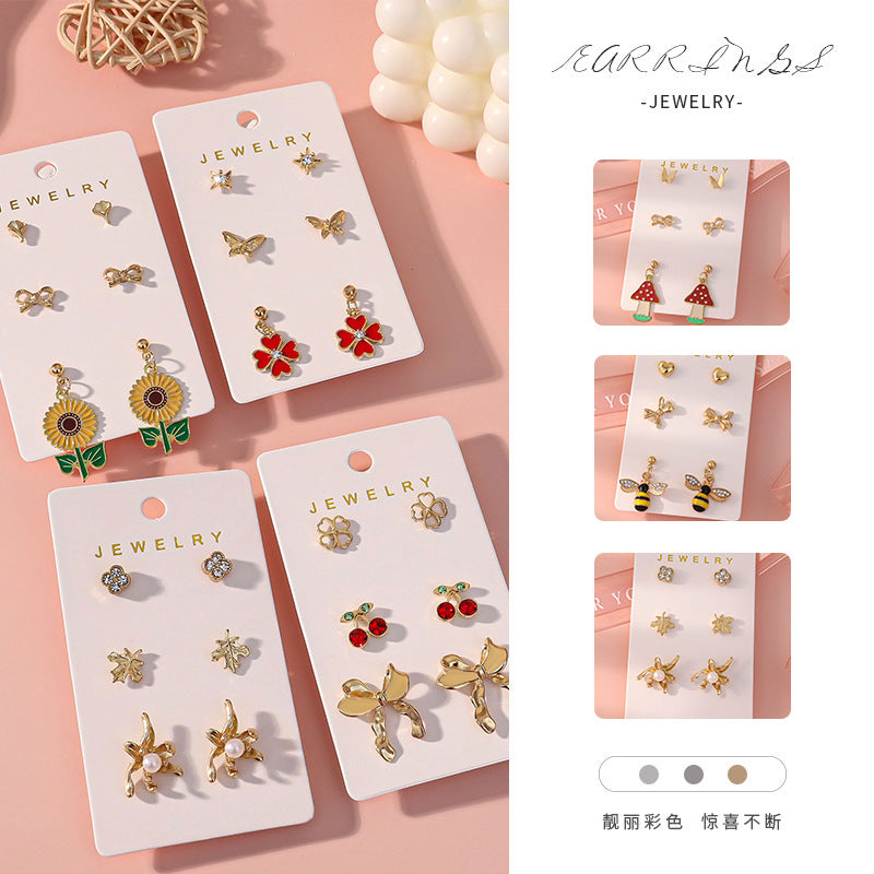 Wholesale Oil-dripping fruit and bee earring