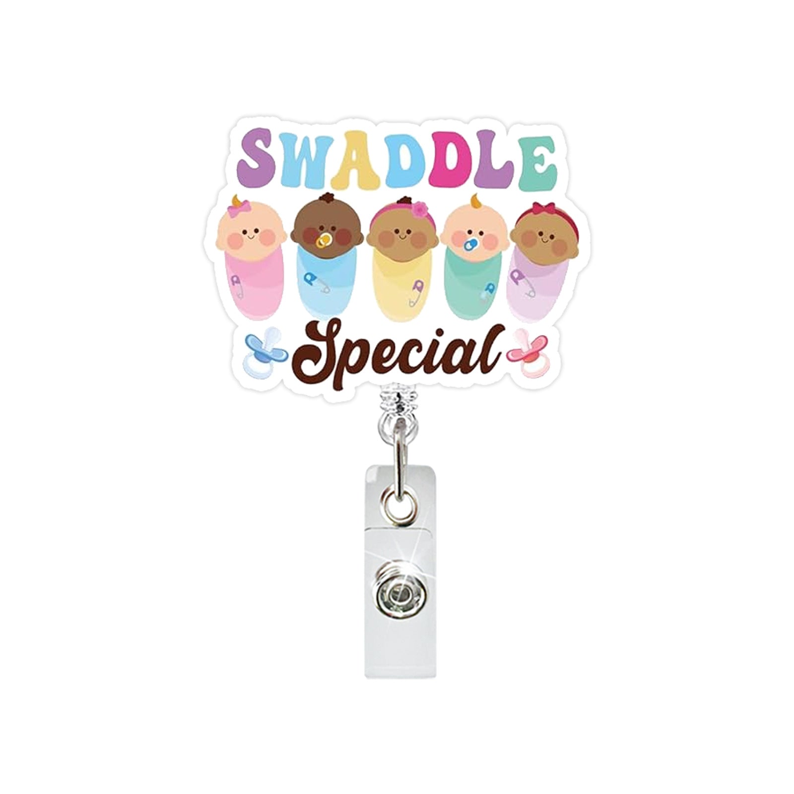 Wholesale Chic Baby Bottle Design Retractable Badge Reel ABS Rotating Clip Fashion Accessory