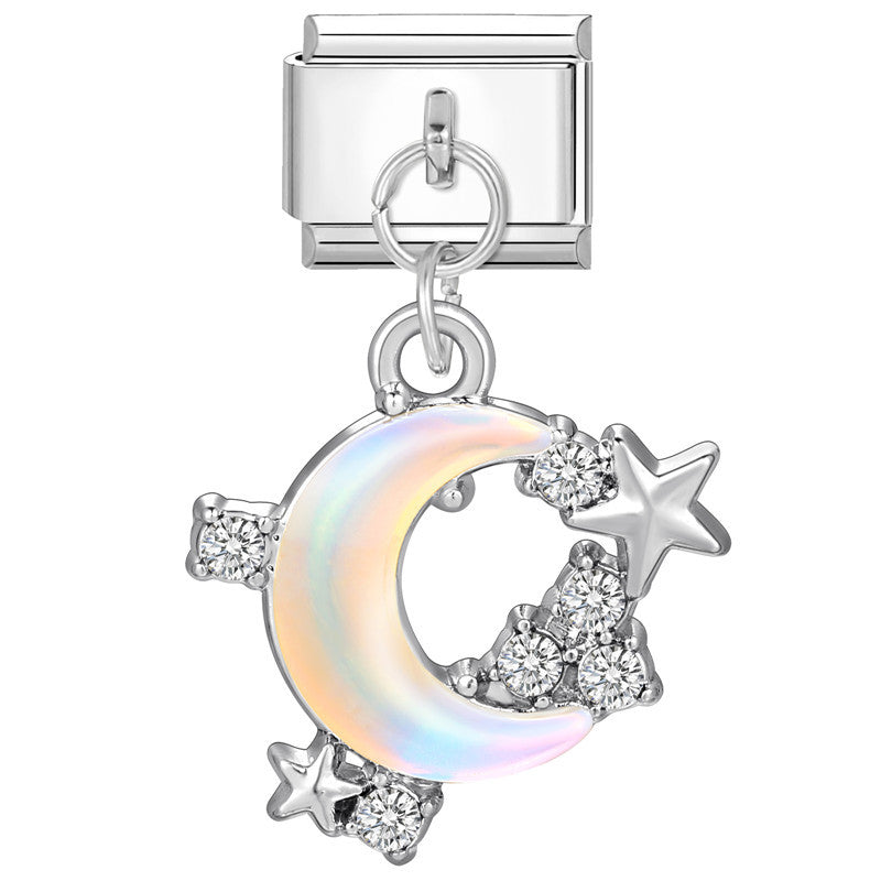 Wholesale 9mm Italian Charm Starter Bracelets DIY square Single Section Creative Stainless Steel Composable Bracelet