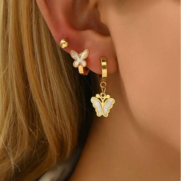 Wholesale Asymmetrical Star and Moon Earrings with Zircon Studs Blingbling Earrings Gold Plated Earrings