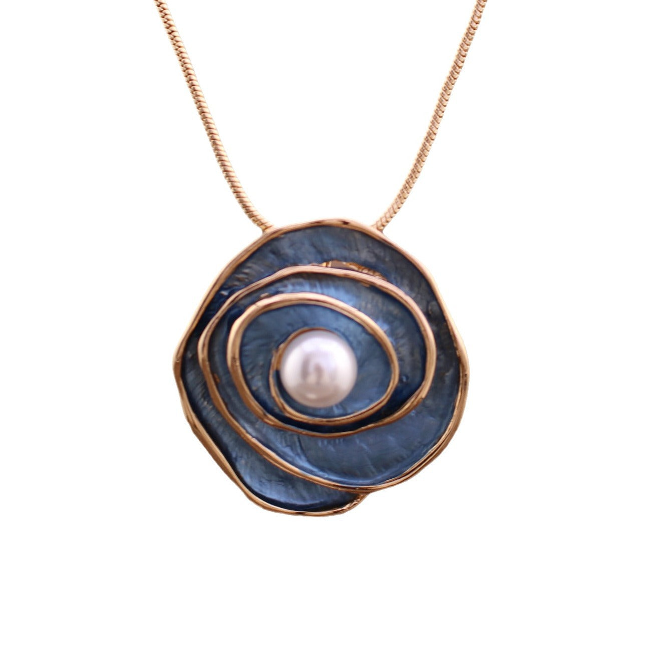 Wholesale  Rose Flower Necklace Colorful Painted Pearl Jewelry Accessory