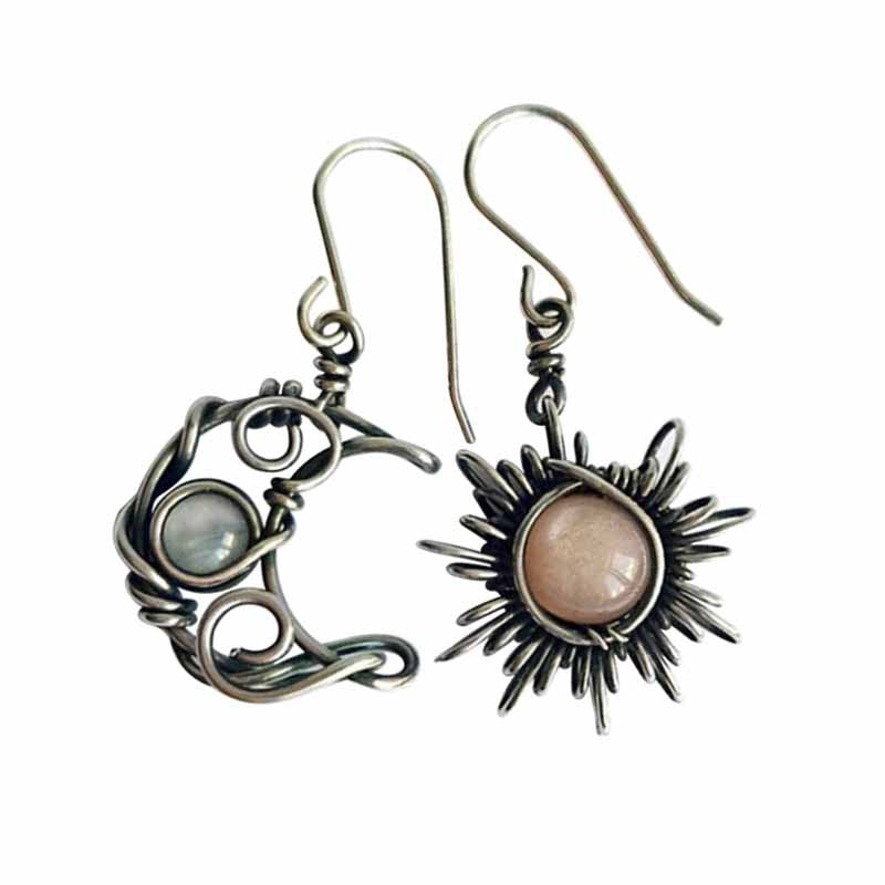 Wholesale Bohemian Vintage Sun and Moon Earrings