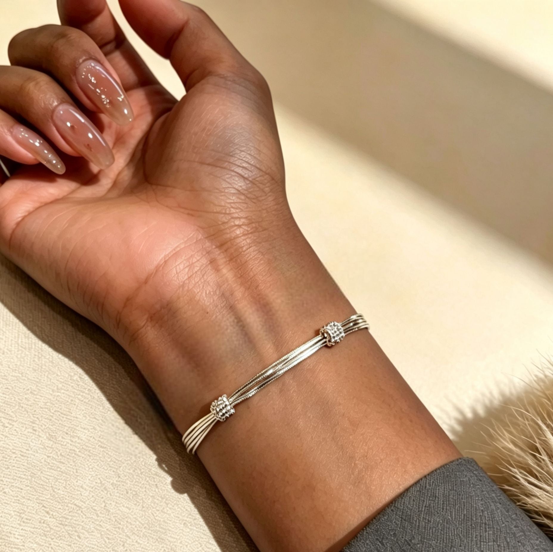 Wholesale Copper Gold Tone Multi Layer Snake Chain Bracelet For Women Retro Minimalist Stackable Design Everyday Jewelry Gift