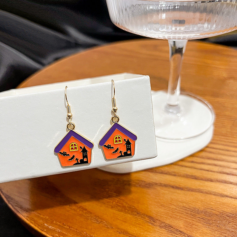 Wholesale Halloween Pumpkin Head Little Devil Earrings ACC-ES-MDD045