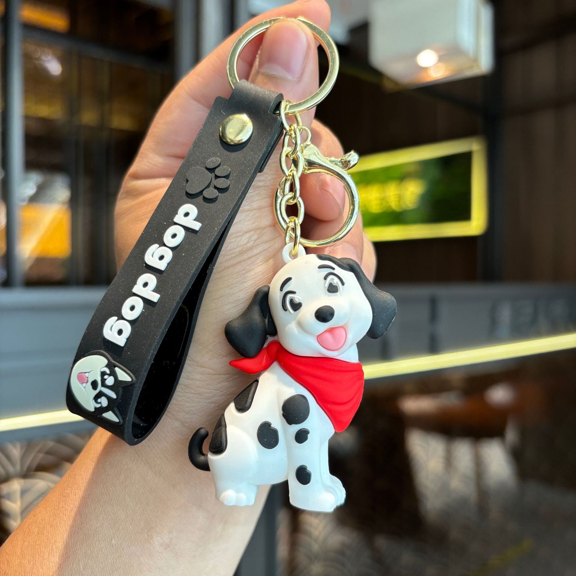 Wholesale Cartoon Husky Dog Keychain - Soft PVC 3D Bag Charm and Car Key Accessory