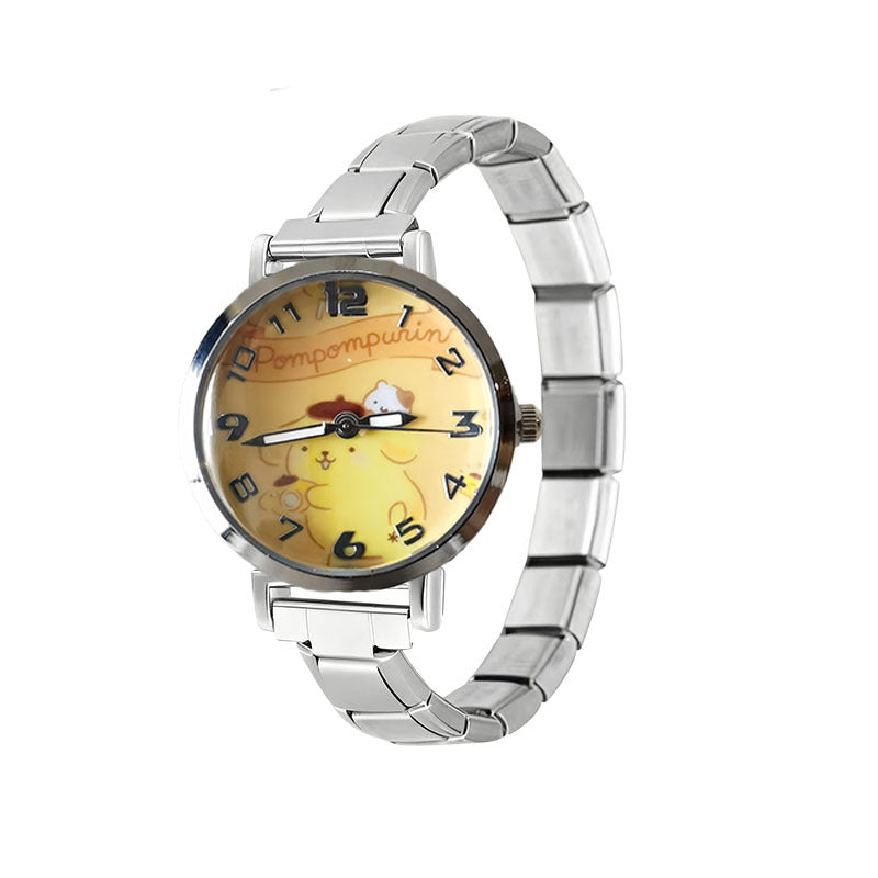 Wholesale Italian modular cartoon animation stainless steel strap student couple waterproof fashion women' s watch DIY disassembly wristwatch