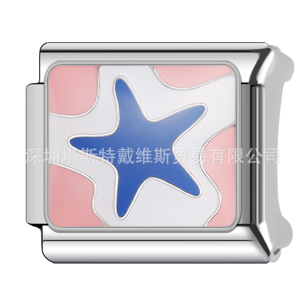 Wholesale Italian Modular Stainless Steel Charm For DIY Bracelet Watch Band Trendy Jewelry Accessory