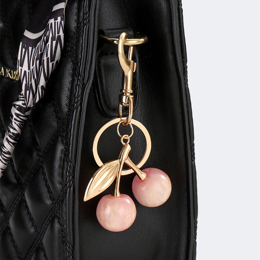 Wholesale Pastoral Red Cherry Keychain Fruit Cherry  Keychain