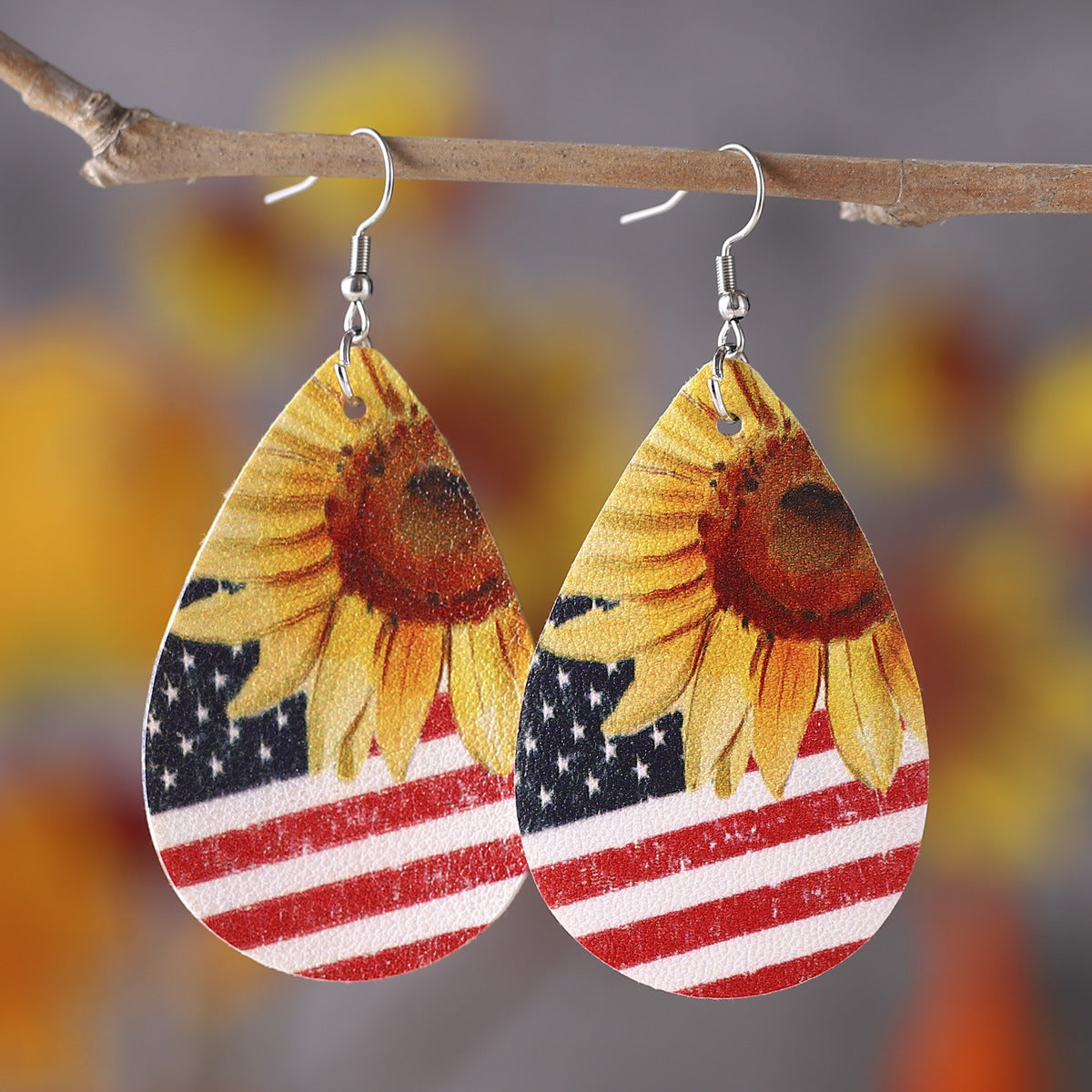 Wholesale Independent Station Explosions US Independence Day Earrings