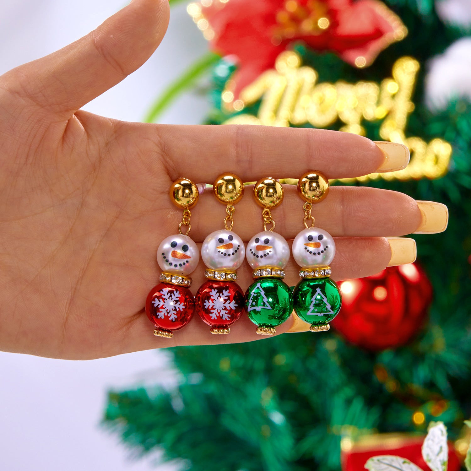 Wholesale Christmas Snowman  Earrings