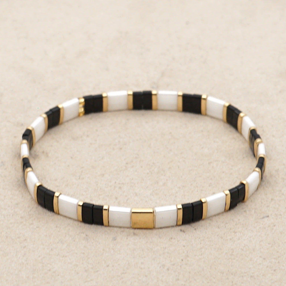 Wholesale Handmade Tila Bead Stretch Bracelet Women S Bohemian Multi Layer Stacking Jewelry Ethnic Fashion Accessory For Boutique Resale