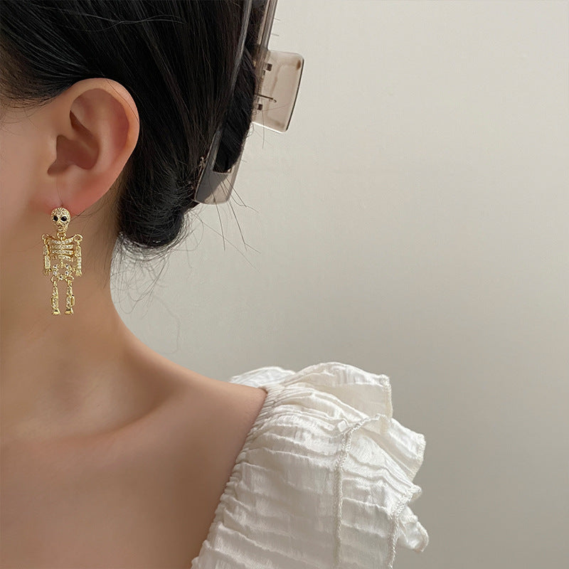 Wholesale Halloween Horror Skeleton Punk Earrings ACC-ES-NingKa004