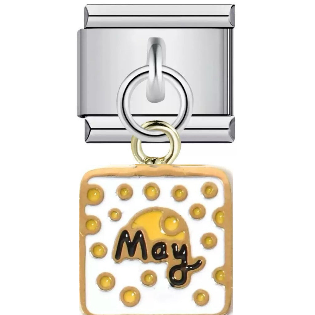 Wholesale Italian Charm Bracelet 9mm DIY Splicing Creative Pattern Pendant Titanium Steel Composable Bracelet