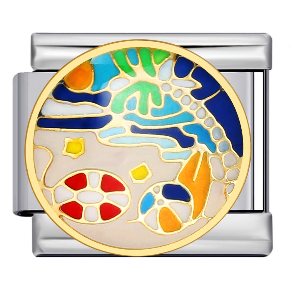 Wholesale Italian Charm Bracelet 9mm DIY Colorful Childhood Toys Creative Stainless Steel Composable Bracelet