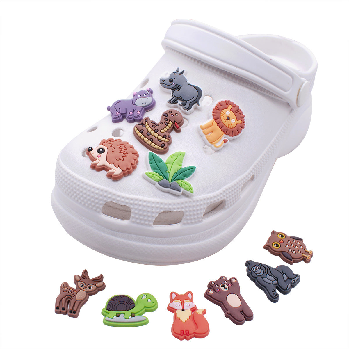 Wholesale Random 100pcs Cute Cartoon Animal Series Shoes Accessories Shoes Charms