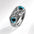 Wholesale Sterling Vintage Heavy Industry Luxury Blue Eye Open Ring