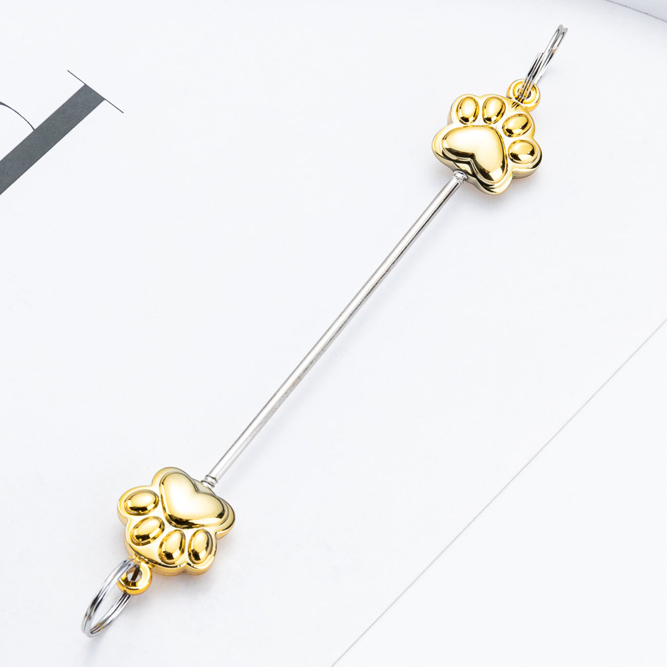 Wholesale Creative DIY multi-color cat paw  keychain