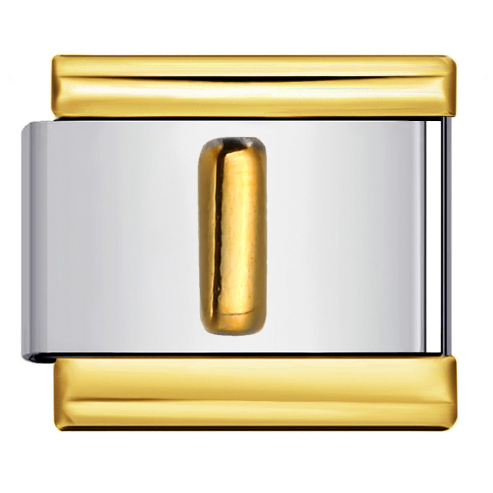 Wholesale Italian Charm Bracelet 9mm DIY Splicing Removable Raised Letters Stainless Steel Composable Bracelet