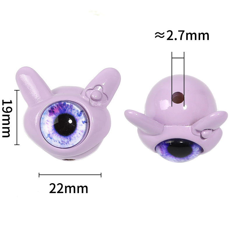 CWholesale 50pcs Colorful One-eyed Monster Cat Eye Beads Devil Eye Acrylic Beads Diy Accessories ACC-BDS-BLG119