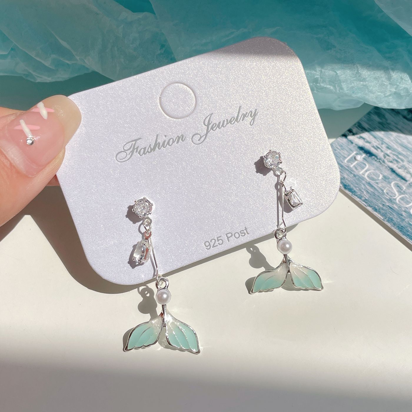 Wholesale Starfish Blue Earrings