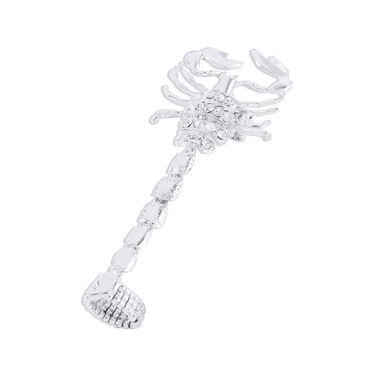 Wholesale  exaggerated Diamond-embedded scorpion chain ring