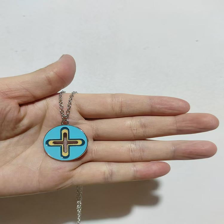 Wholesale Stainless Steel Cross Colorful Pendant Necklace