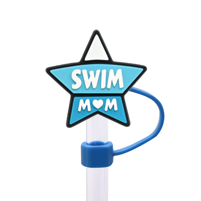 Wholesale Random 100pcs Swimming Necklace Straw Cover 10MM Straw Tube Cap