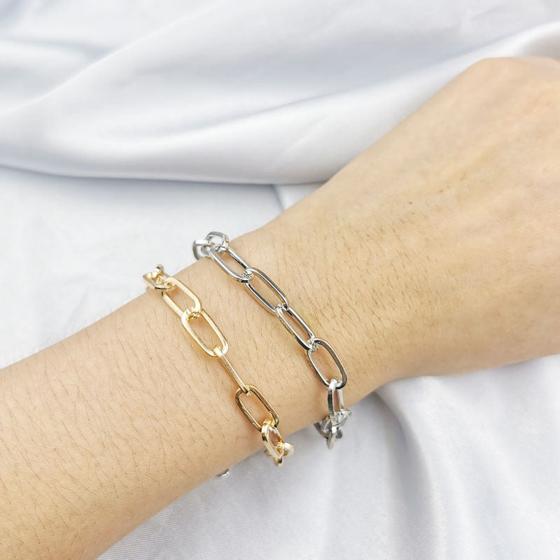 Wholesale  Personality Simple Geometric Metal Paperclip Bracelet