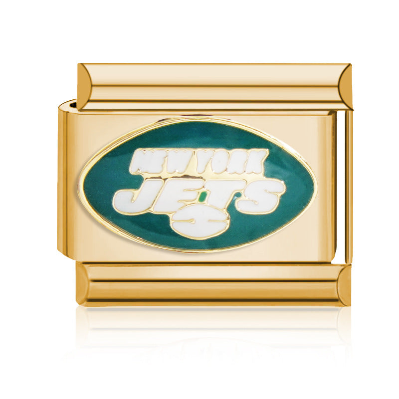 Wholesale 9mm Italian Charm Starter Bracelets DIY Rugby Stainless Steel Composable Bracelet