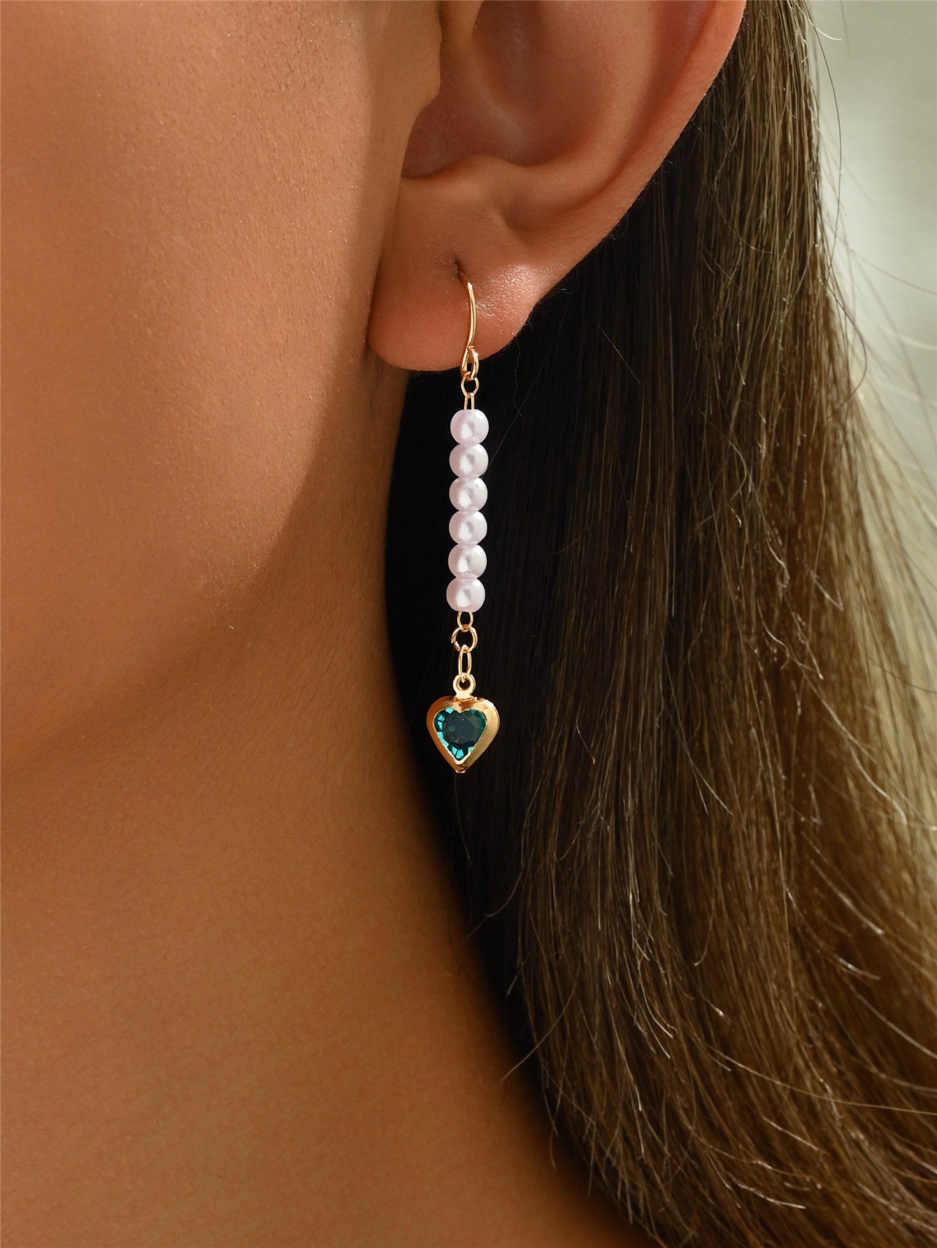 Wholesale  Cute Rice Beads Handmade Heart Earrings