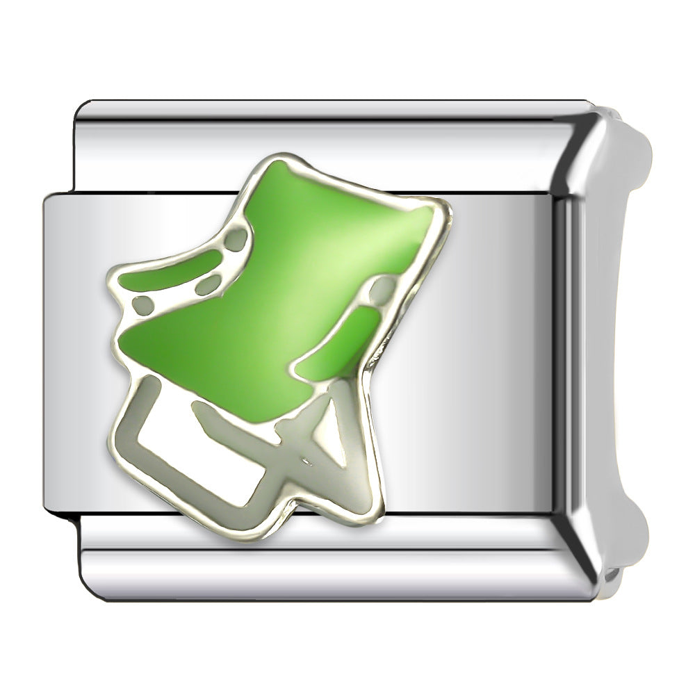 Wholesale Italian Charm Bracelet 9mm DIY Splicing Creative Pattern Stainless Steel Composable Bracelet