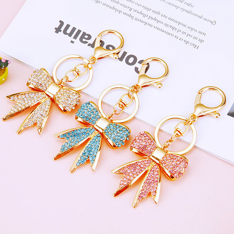Wholesale Girly Diamond Bow Keychain ACC-KC-RuiYuan008