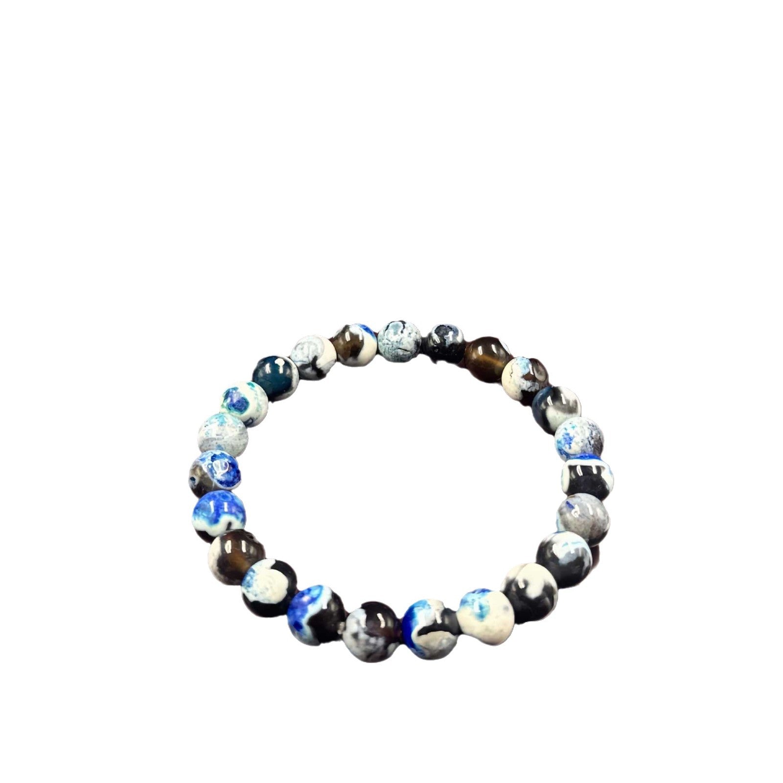 Wholesale Blue Agate Stone Adjustable Bracelet